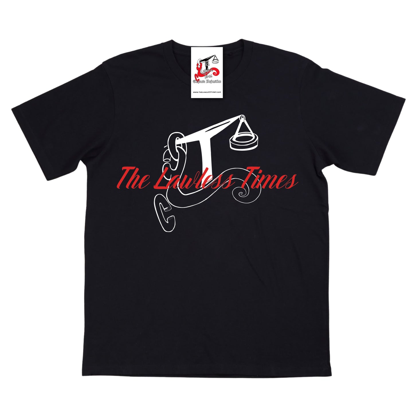 The Lawless Times | Script Logo Design T-Shirt - Black