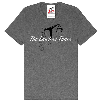 The Lawless Times | Script Logo Design T-Shirt - Dark Gray