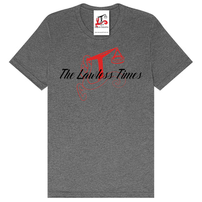 The Lawless Times | Script Logo Design T-Shirt - Dark Gray