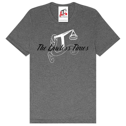 The Lawless Times | Script Logo Design T-Shirt - Dark Gray