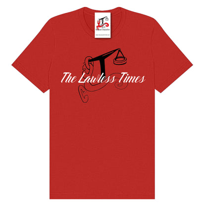 The Lawless Times | Script Logo Design T-Shirt - Red